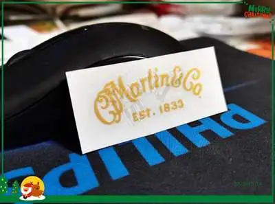 

Martin guitar head logo metal label,water transfer sticker