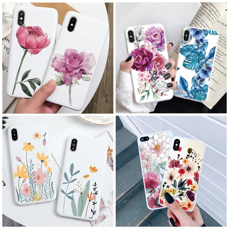 luxury soft tpu case for xiaomi mi poco x3 nfc f3 11 m3 redmi note 9 10 pro 9s 10t 9t 8t 8 lite 9a 7a 7 flower phone cover funda free global shipping