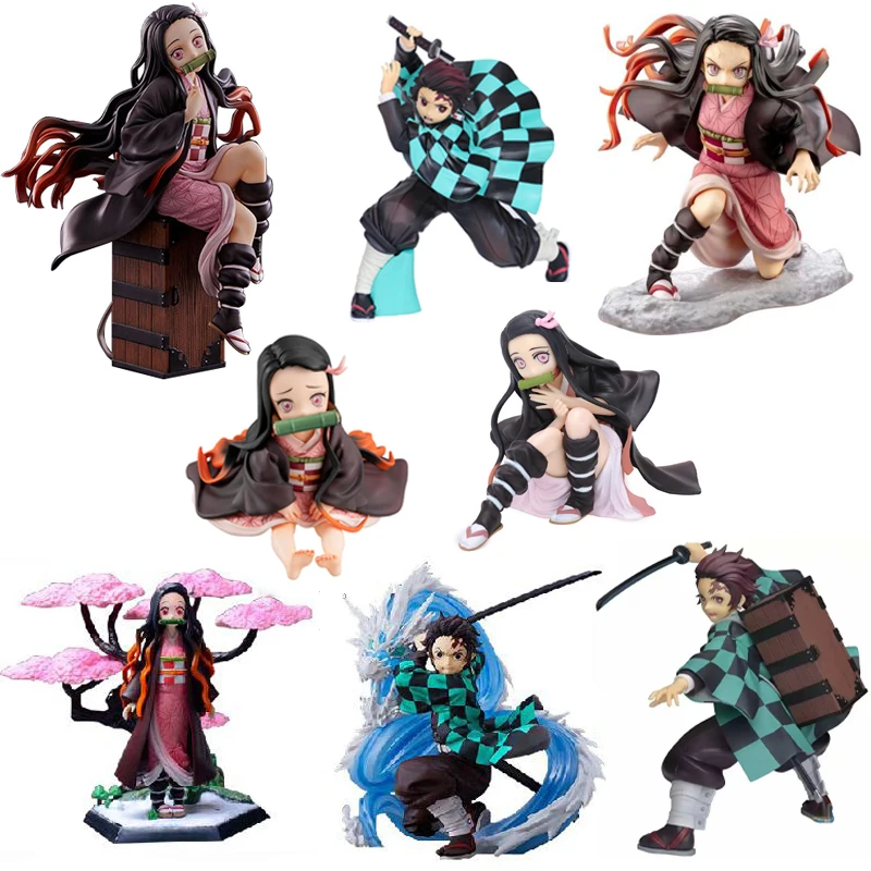 Фигурки аниме Kimetsu No Yaiba танджиро незуко зенитсу ПВХ клинок дьявола Коллекционная