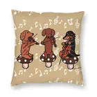 Яркая наволочка в виде таксы и музыкантов, наволочка для музыкальных нот, домашняя декоративная наволочка для щенков, любимых собак, для автомобиля