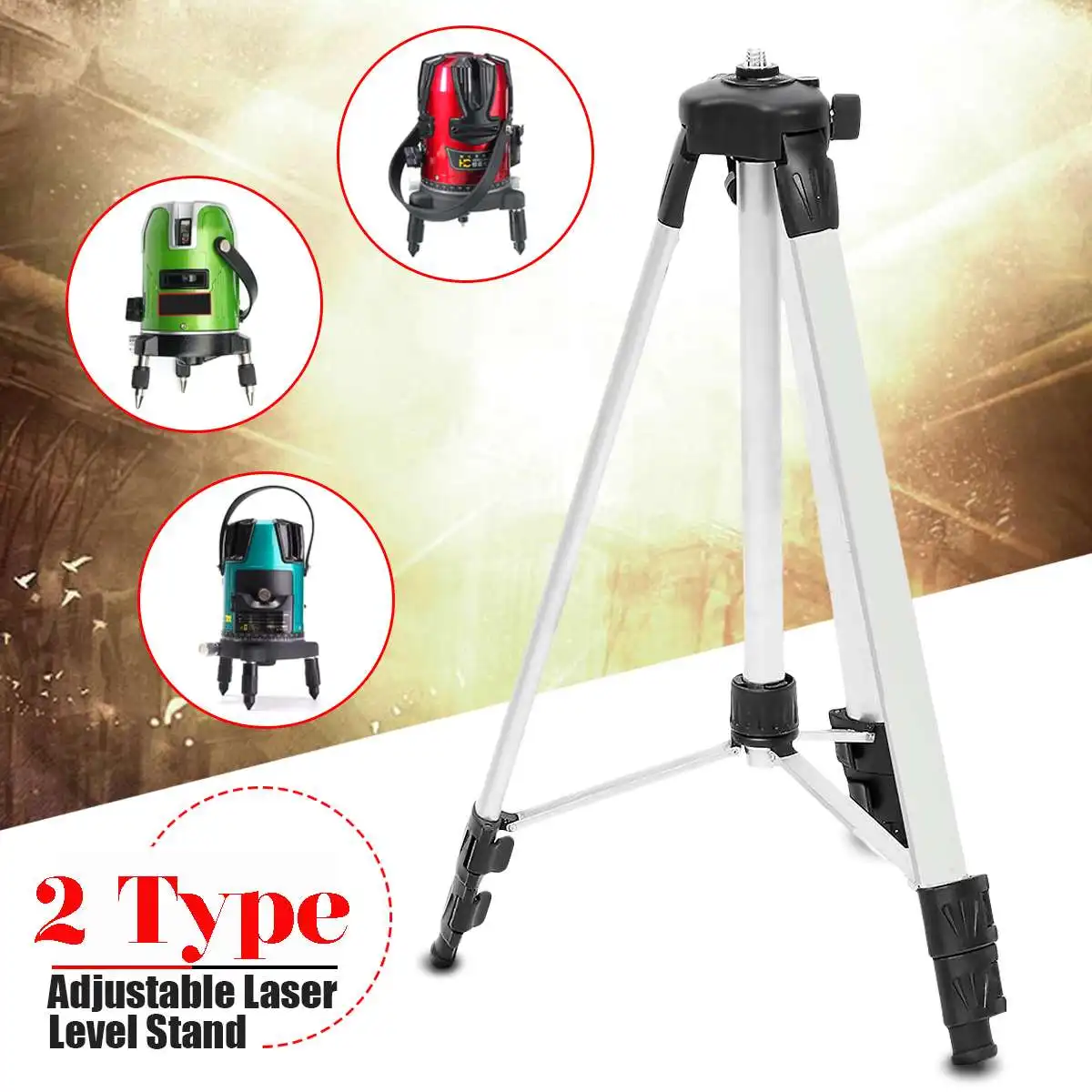 

Adjustable Level Tripod/Base Aluminium Alloy For Laser Level Threaded Interface Tripod Foot Fixed Paddle Corrosion Resistant
