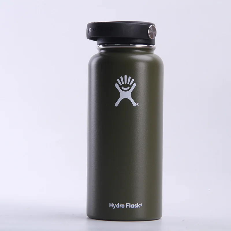 army green Гидрофляга бутылка воды Фрост 32 унции Hidro фляжка сиреневый 40 унций Hyrdoflask 18 унций дропшиппинг Рождественский подарок - Цвет: army green