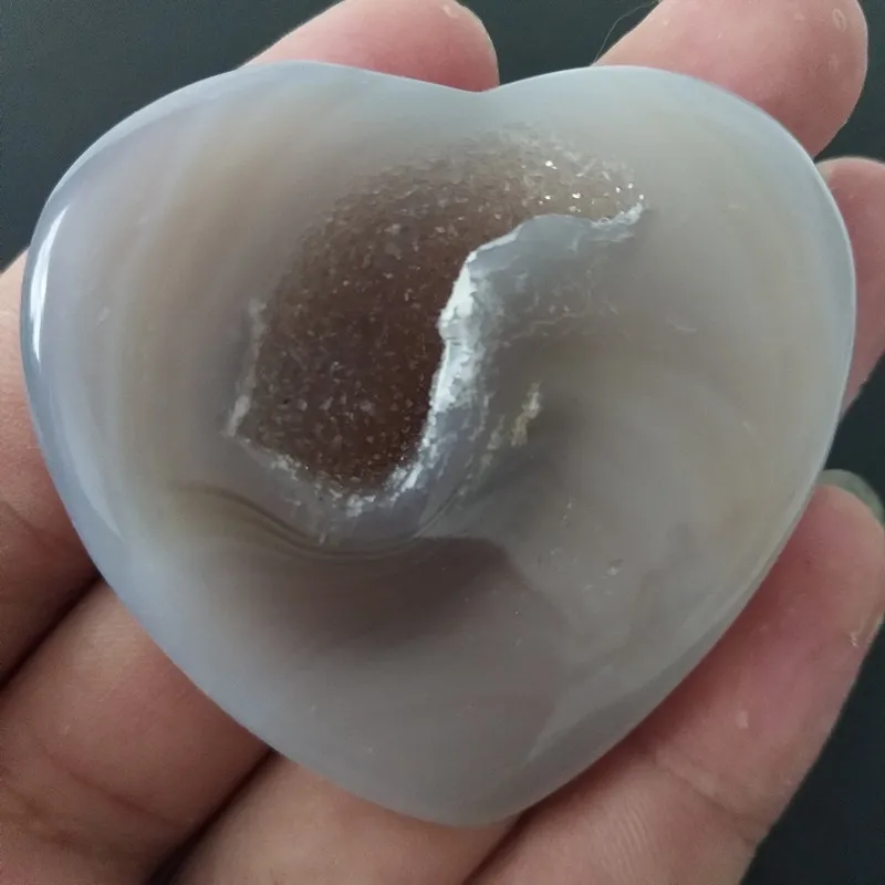 Натуральные камни и кристаллы кристалл сердце агат кластер домашний декор