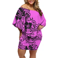 customize pattern 2021 evening gowns off shoulder dresses women bodycon dresses polynesian tribe cape dresses