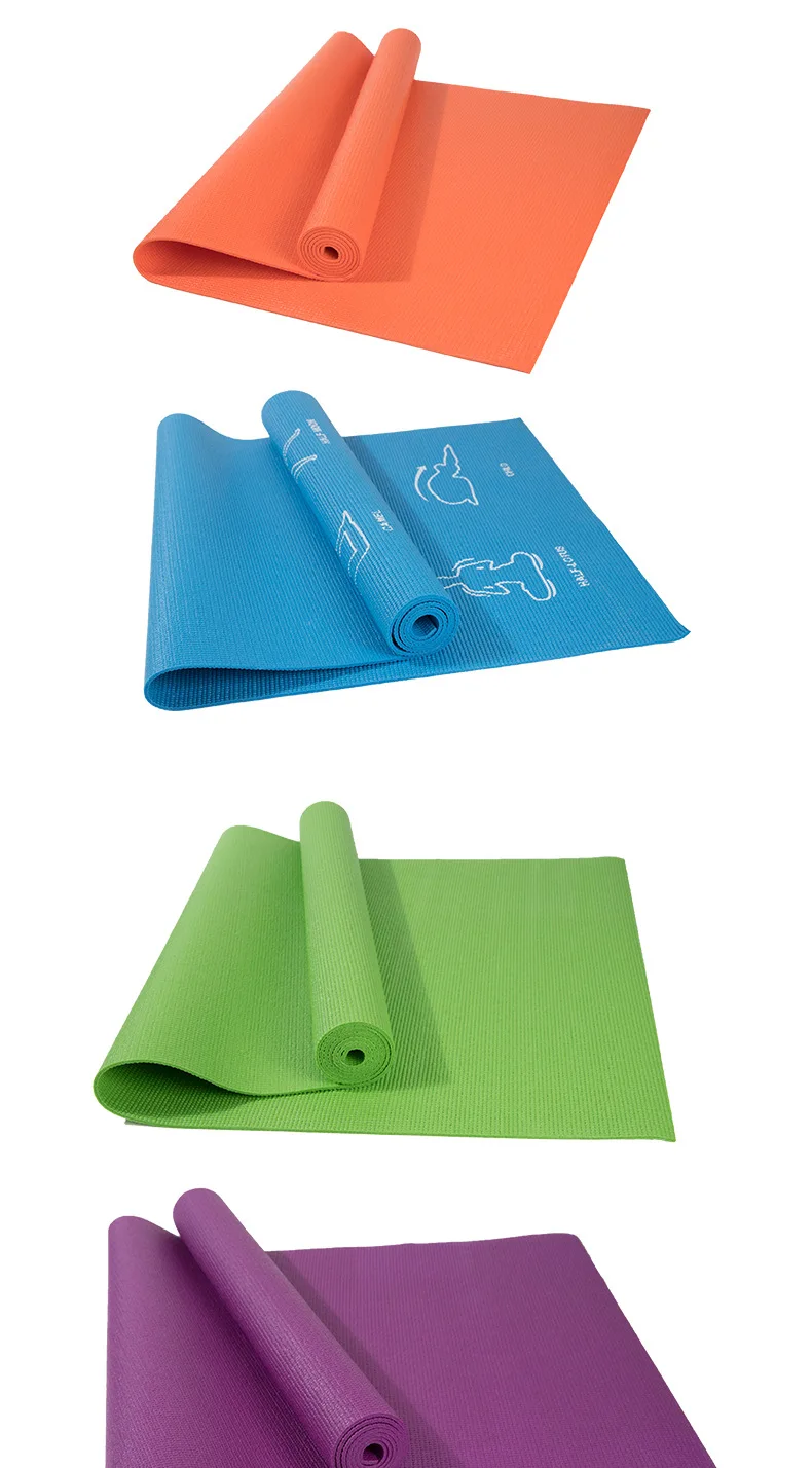 

New PVC monochromatic single-layer yoga mat, environmentally friendly, tasteless and durable