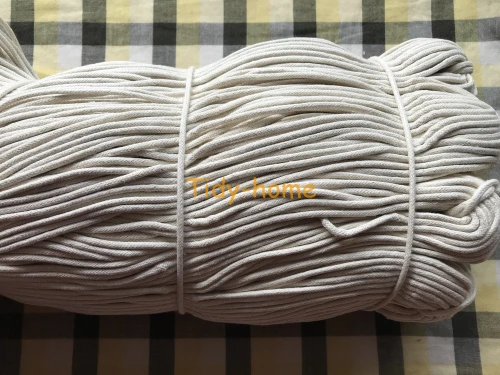 80 ярдов 3 мм плетеный шнур веревка хлопковая круглая плетеная шнурок хлопок DIY