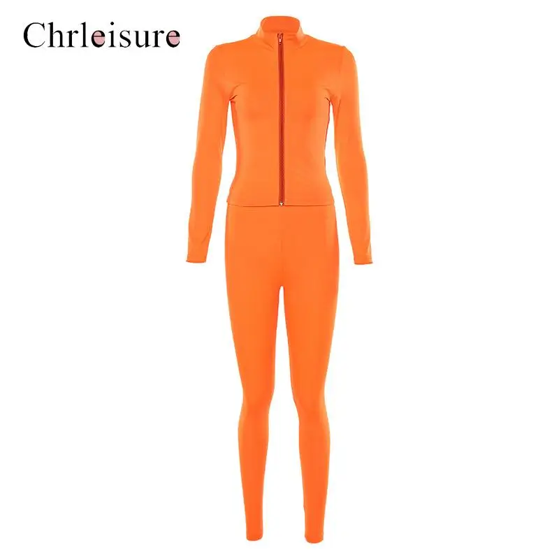 Женский спортивный костюм из двух предметов однотонный облегающий Топ с длинным