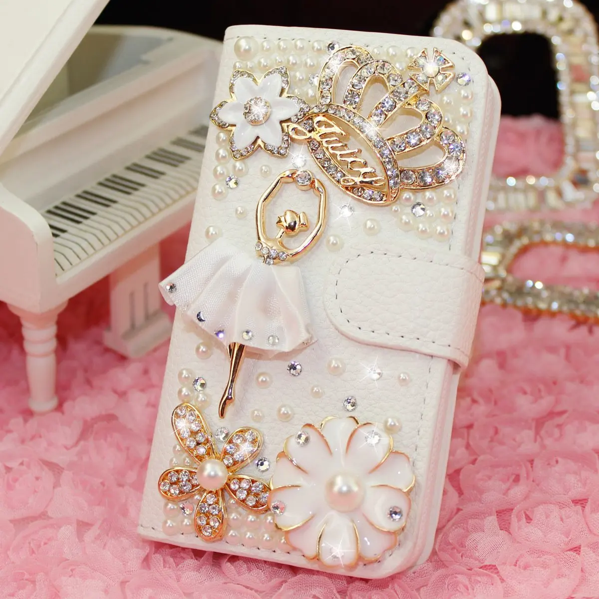 

Girls Luxury Flip Case For Vivo V17 Neo Y11 Y12 Y15 Y17 Y19 PRO Y81 Y83 Y93 Y95 Y91i Y91c Case Leather Wallet Stand Book Cover
