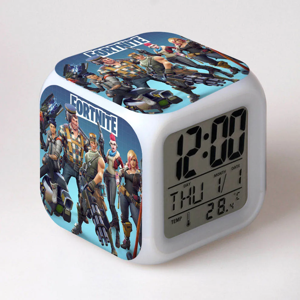 Прямая поставка будильник на заказ со светодиодсветильник кой 7 цветов ЖК