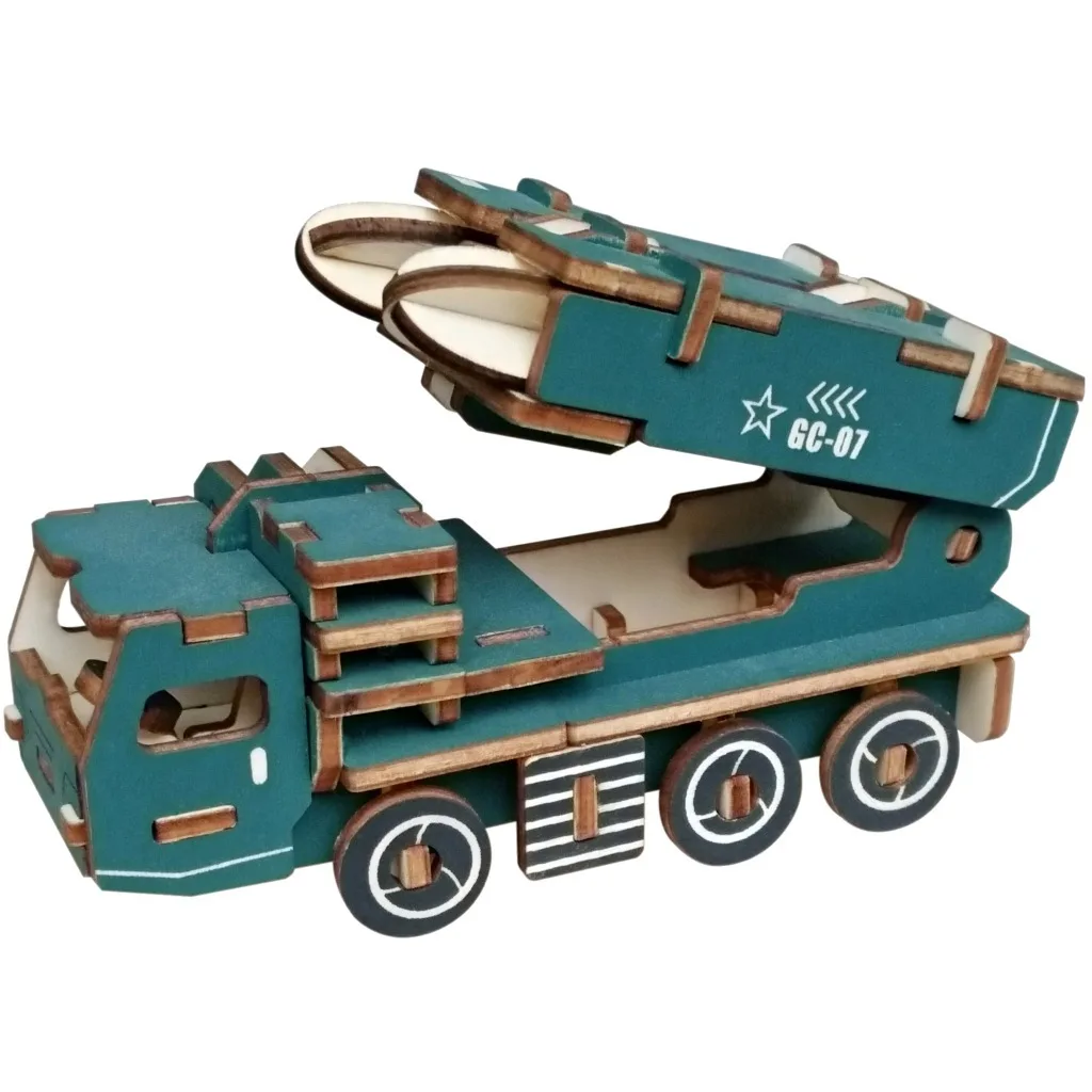 

2021 New 3D Wooden Tank Chariot/leisure House Three-dimensional Puzzle DIY Handmade Educational toys