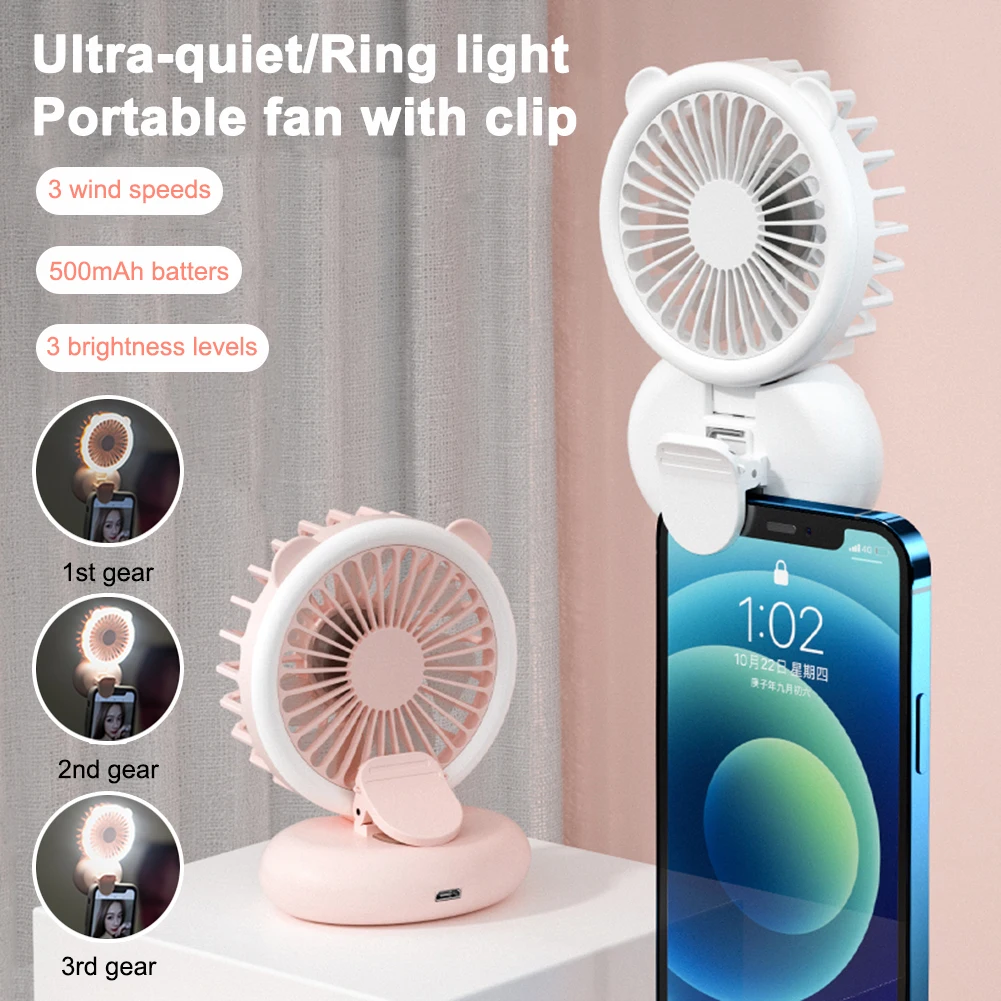

Mini Portable Handheld USB Rechargeable Mist Spray Humidifier Air Cooling Fan It is great for using in the office, beach at home