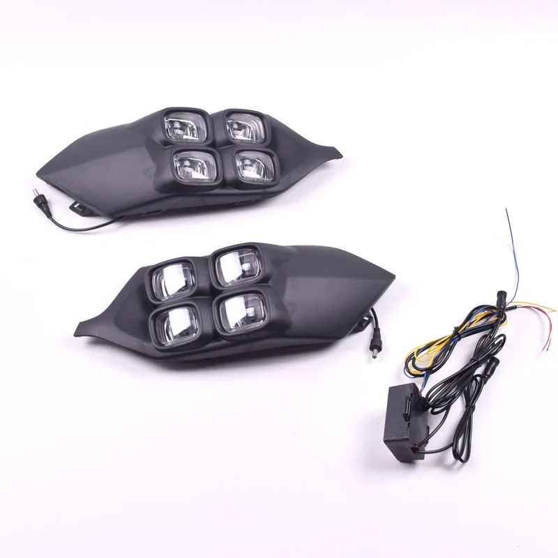 Автомобильные аксессуары 4 глаза супер яркие автомобильные ABS 12 В светодиодный