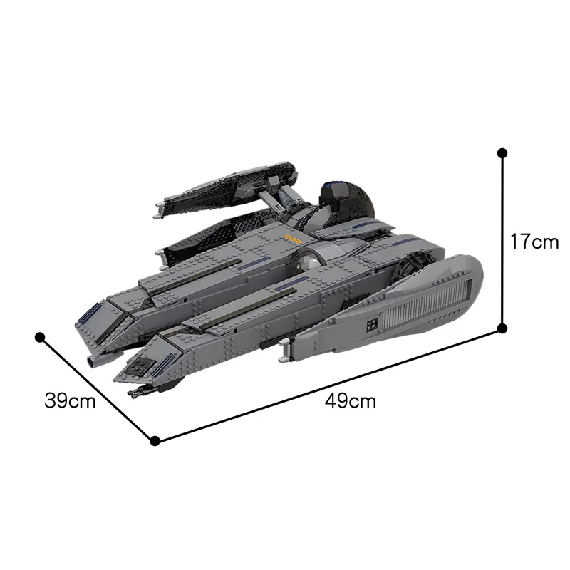 

MOC-49201 Space Wars Movie 2 The Rogue Shadow-Unleash The Powerx Warship Spaceship Model Moc Building Block Bricks Toy for Boys