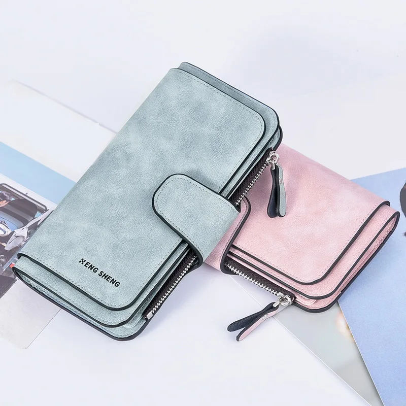 

Wallets For Women Leather Luxury Card Holder Clutch Casual Long Women Wallets Zipper Pocket Hasp Ladies Wallet Female Coin Purse