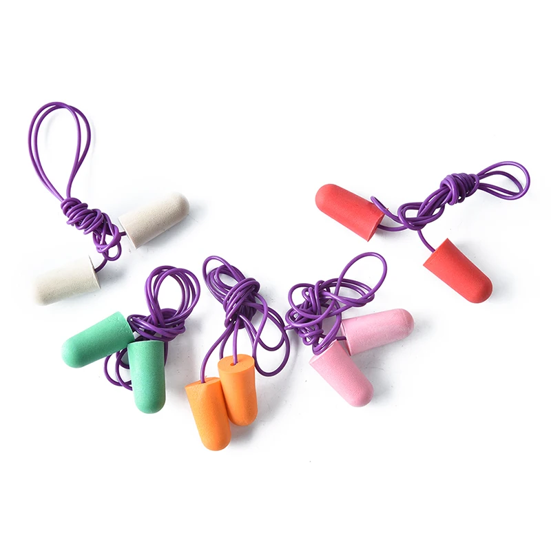 

Soft Silicone Corded Ear Plugs Ears Protector Noise Reduction Earplugs Earmuff Reusable Hearing Protection