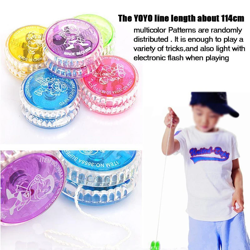 Мигание LED магический шарик Yoyo пластиковый чувствительный мячик Yoyos игрушка для