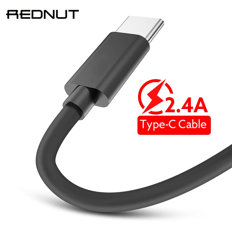 Кабель REDNUT usb type C для samsung Galaxy S9 S8 Plus 1 м а кабель быстрой зарядки USB и передачи