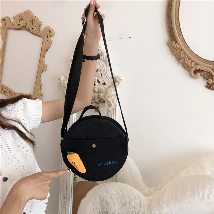 Новинка 2019 женские холщовые сумки через плечо в виде моркови и овощей женская