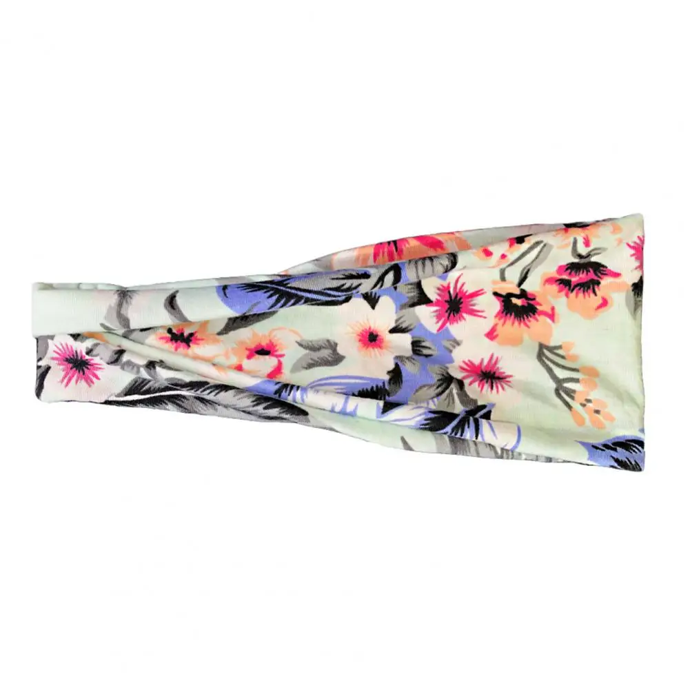 

Fabric Yoga Sport Headband Women Summer Bohemian Hair Bands for Face Washing Elastic Comfortable Wide Wrap for Indoor Outdoor
