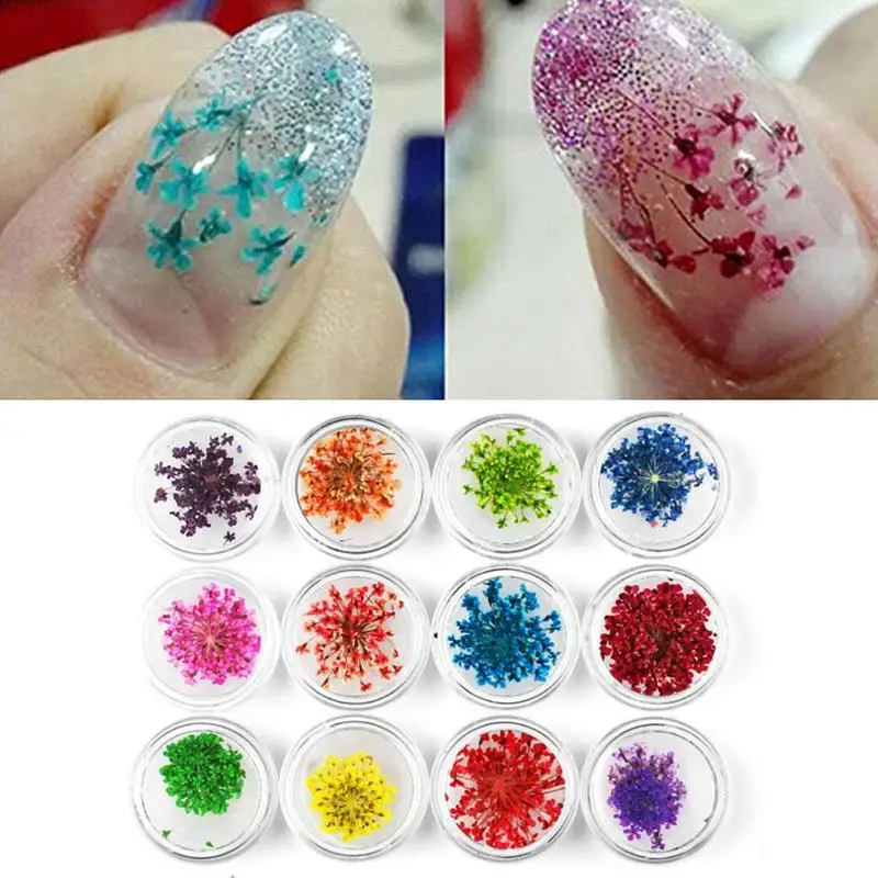 УФ-гель для ногтей набор из натурального сухого цветка с натуральным лепестком 3D