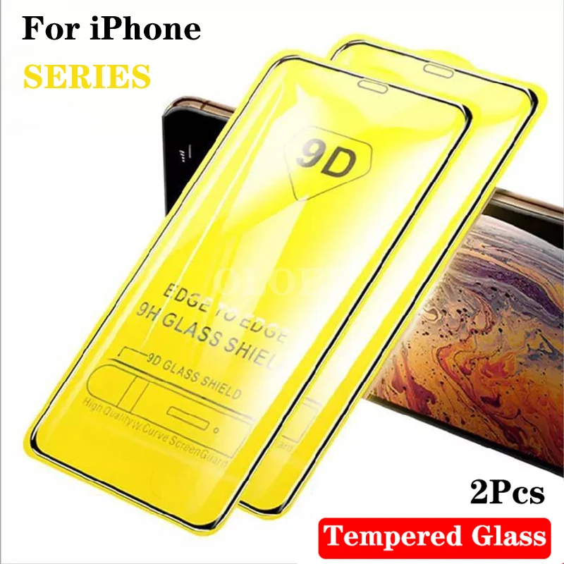 

Закаленное стекло 9D с полным покрытием для iPhone 12 pro, 11pro max, XR, X, XS MAX, Защитное стекло для экрана iphone12, 11 Pro Max, SE 20, защитная пленка