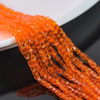 200pcs orange 3mm small cube square faceted czech crystal glass loose crafts beads wholesale lot for jewelry making diy