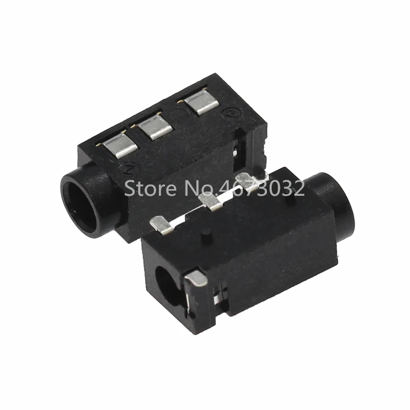 

20pcs PJ-320D Headphone socket 3.5mm caliber 4Pins Audio connector PJ320 Audio jack SMD