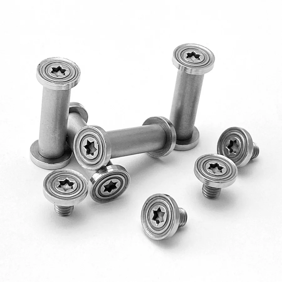 3 комплекта винты для рукоятки складного ножа шпинделя M3.5 T8 звездообразная