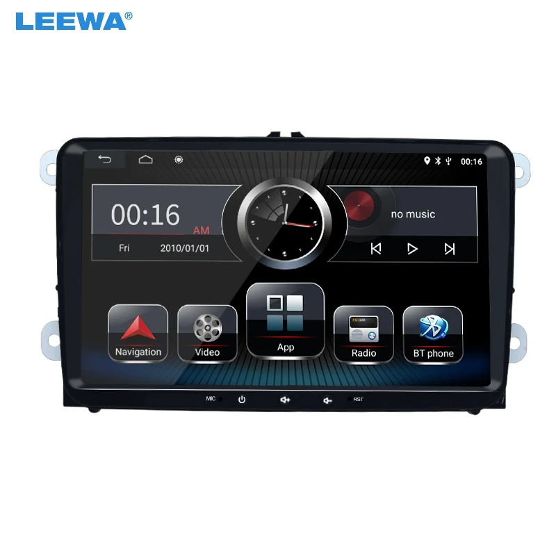 LEEWA 9 дюймовый ультратонкий Android 8 1 четырехъядерный автомобильный медиаплеер с GPS