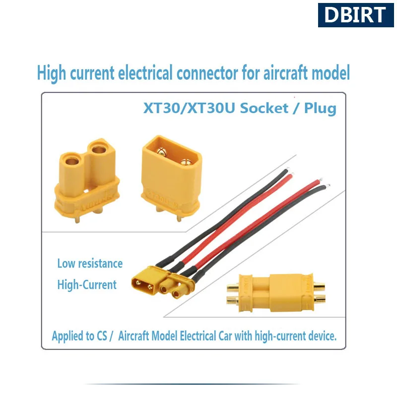 Электрический разъем для радиоуправляемой модели 500 В 22 А 30 60 XT30 XT30U XT60|Аксессуары