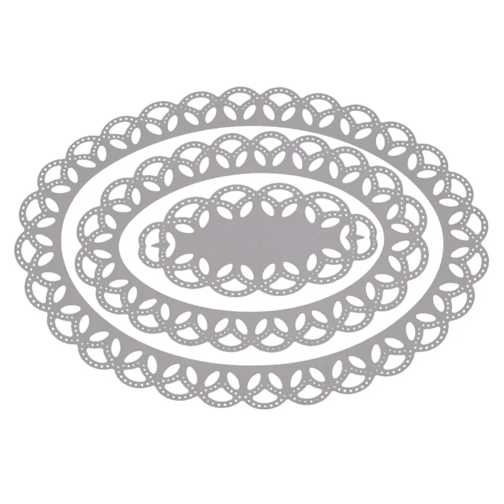 Набор кружевных штампов с овальной оправой металлические штампы декоративные