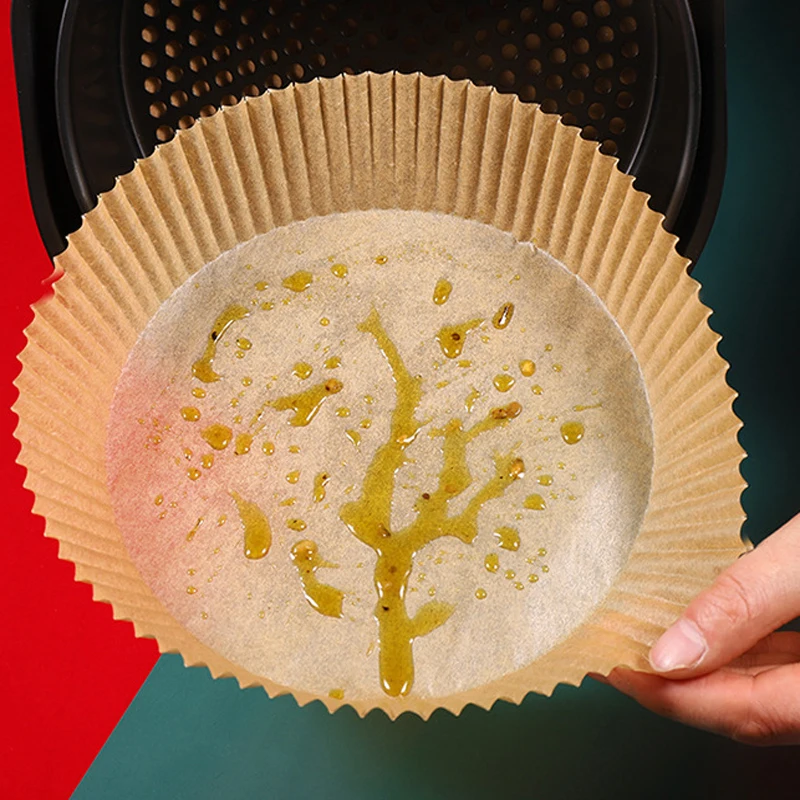 Одноразовый бумажный коврик для фритюрницы антипригарный круглая бумага