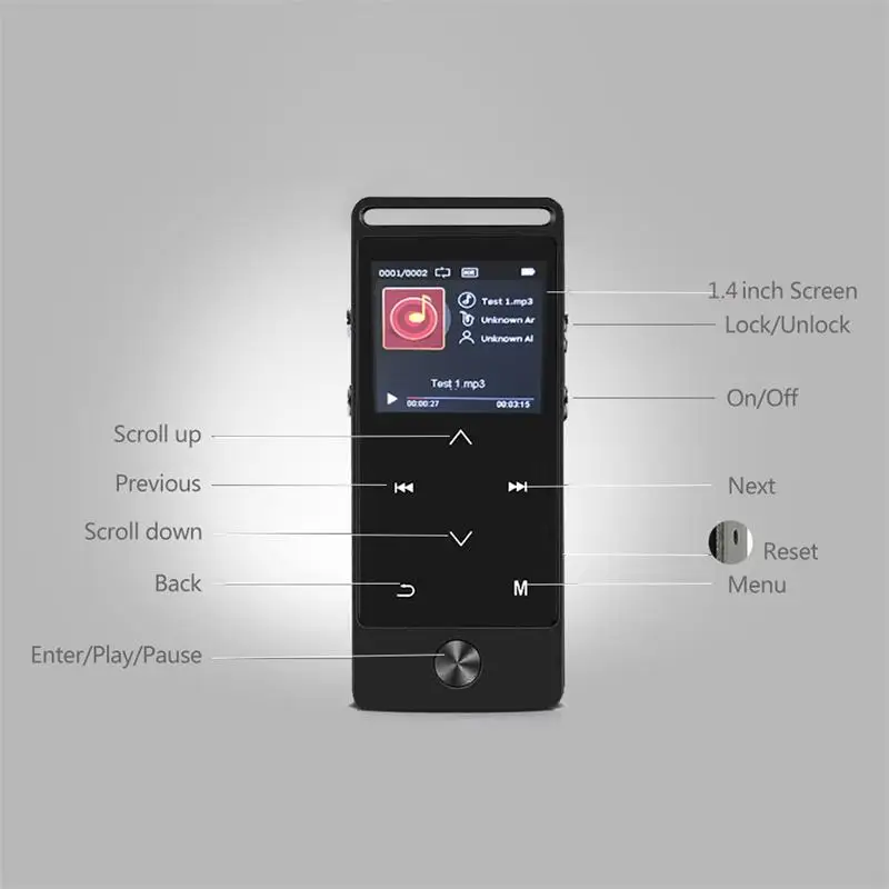 Новейший Benjie S8 Bluetooth MP3 плеер с сенсорным экраном портативный аудио 8 Гб