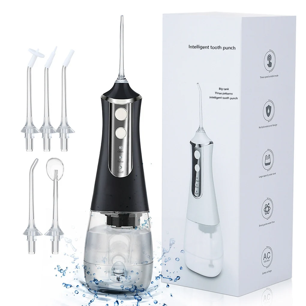 

Water Flosser 350ml USB Rechargeable 5W Adjustable 3 Modes Jet Portable IPX6 Waterproof Low Noise Mouth Irrigator