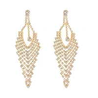 fashion jewelry rhinestone tassel womens earrings set with diamonds exaggerated personality fashion gifts womens earrings