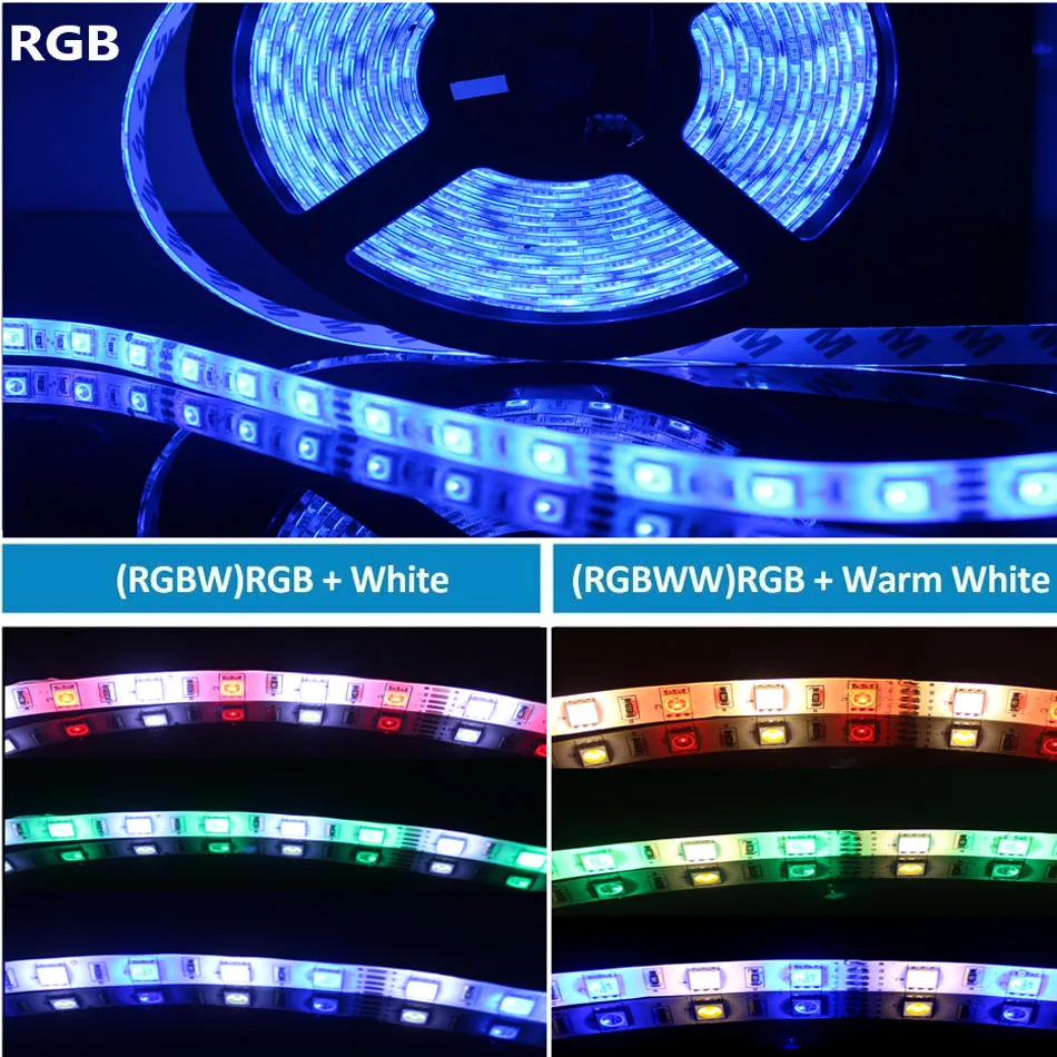 RGB RGBWW RGBW Светодиодная лента 5 м/компл. 10 5050 светодиодный ная светильник 12 В