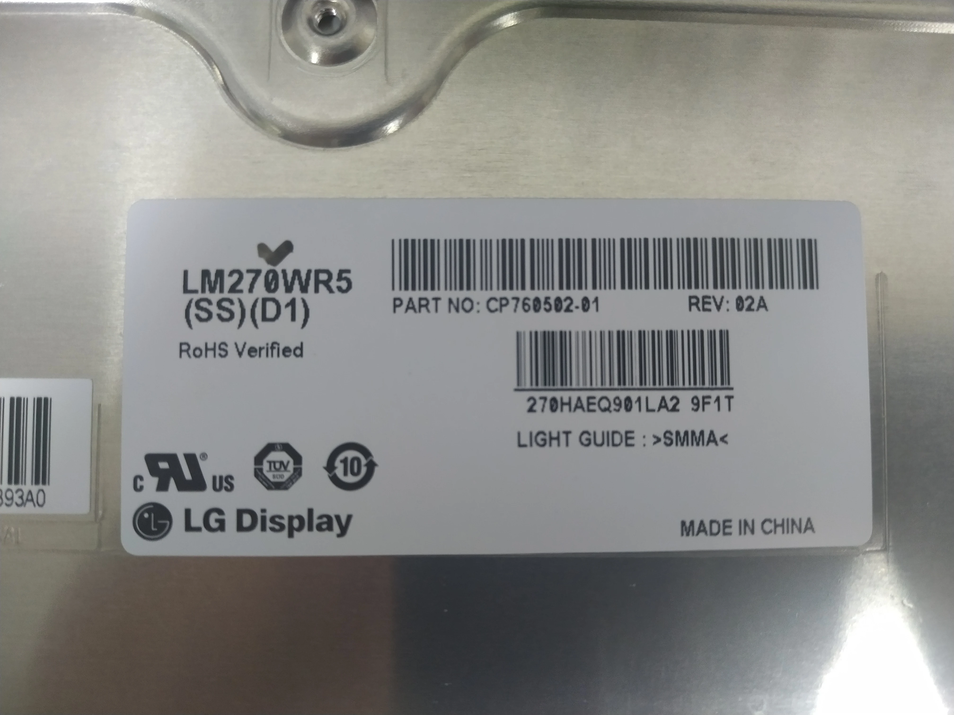 Новинка оригинальная 4 сторонняя безрамочная ЖК панель LM270WR5 SSD1 SS D1 B1 27 дюймов 4K