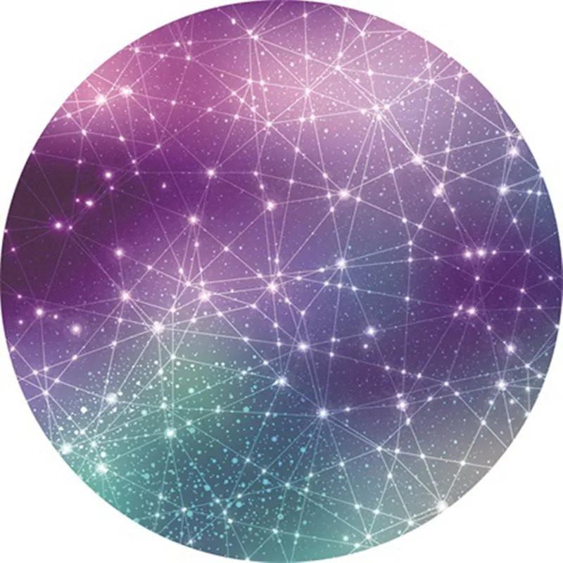 

3D Galaxy Space Stars Round Carpets For Living Room Bedroom Area Rugs Parlor Tea Table Decor Carpet Soft Flannel Large Size Mat