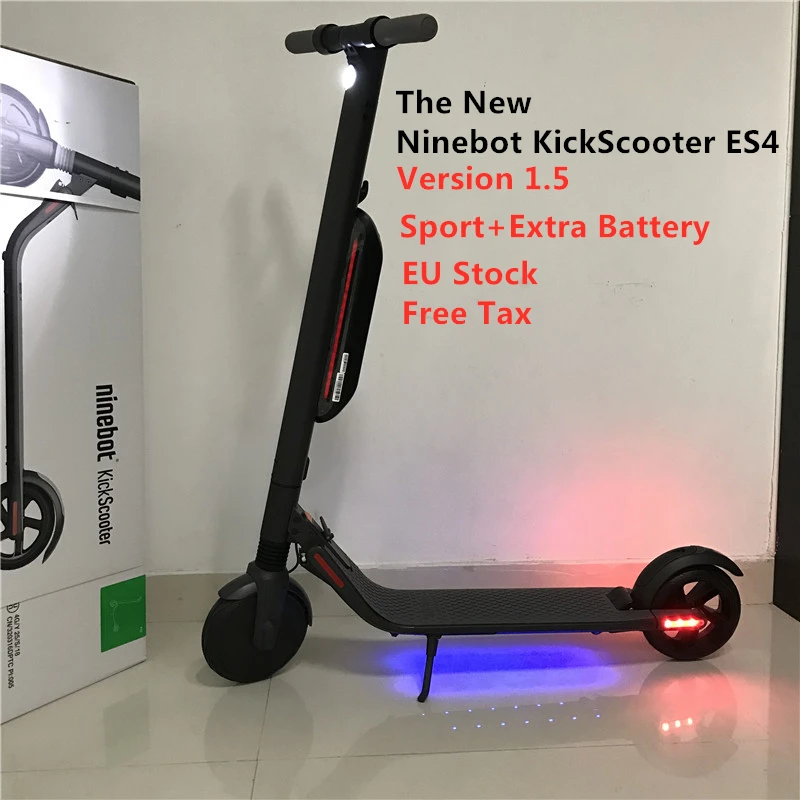 Ninebot ES4 KickScooter версия 1,5 складной умный электрический скутер Ховерборд легкий 30 км/ч с светодиодный дисплеем