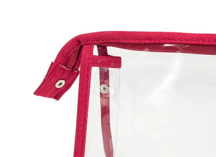 

Popular women's make-up bag dot transparent PVC three piece travel wash bag