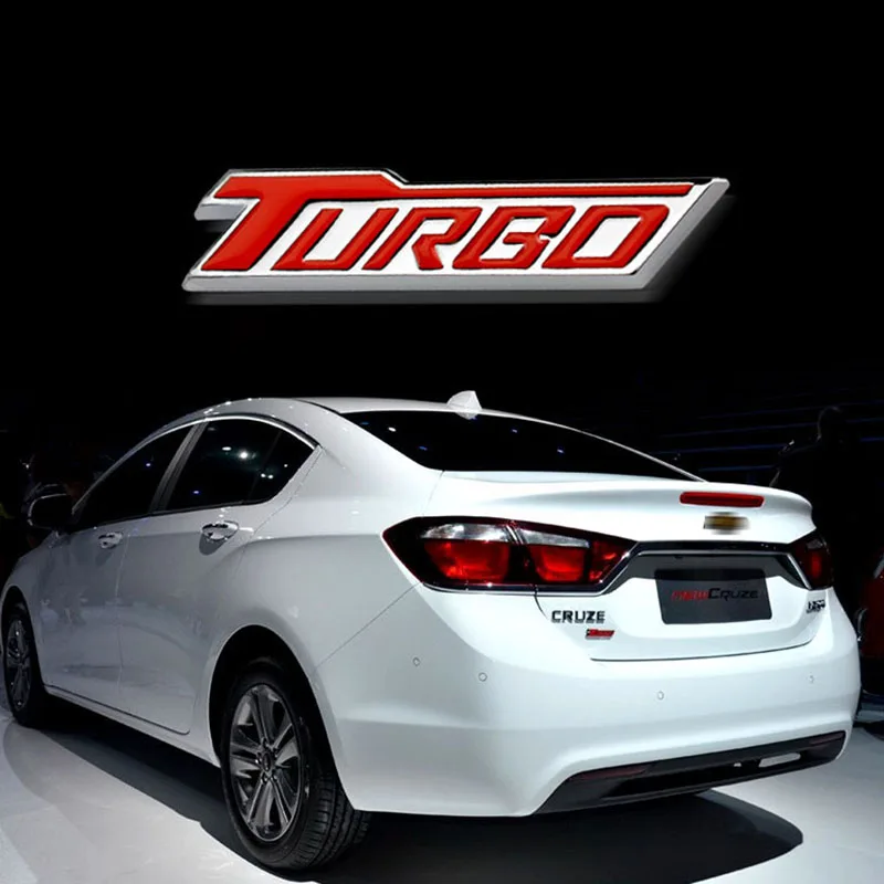 Noizzy турбо красные буквы 3D металлическая наклейка для автомобиля хромированная
