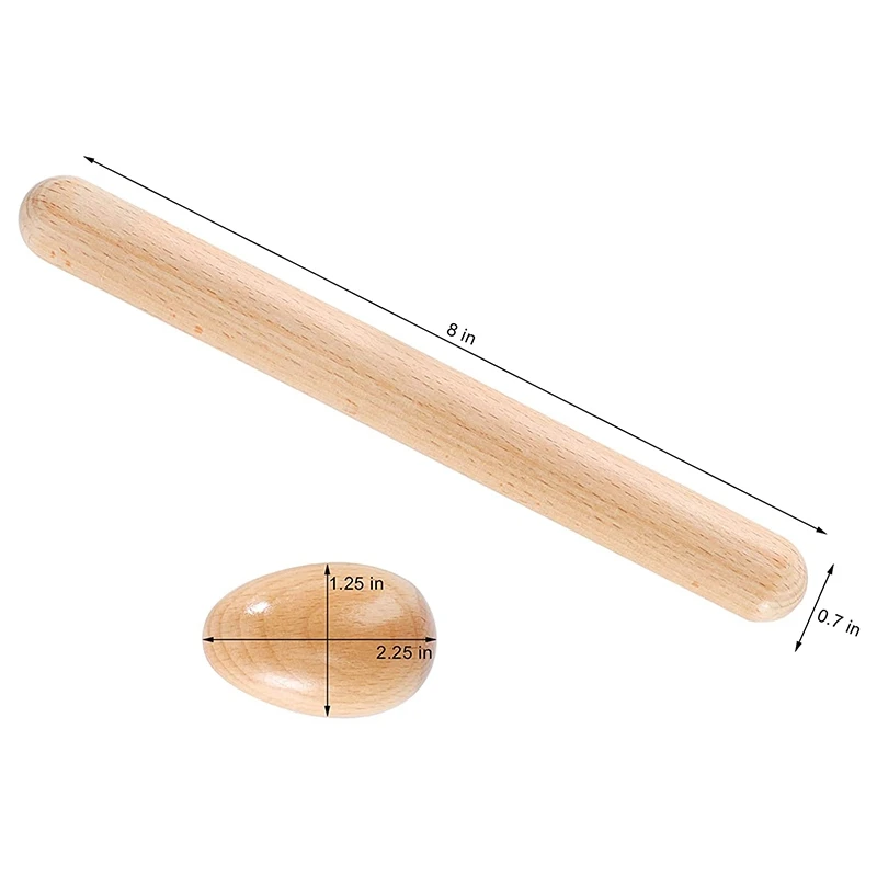 12Pcs Musical Percussion Instrument 6 Rhythm Sticks Wood Claves and Egg Shakers for Kids Music Parties | Спорт и развлечения