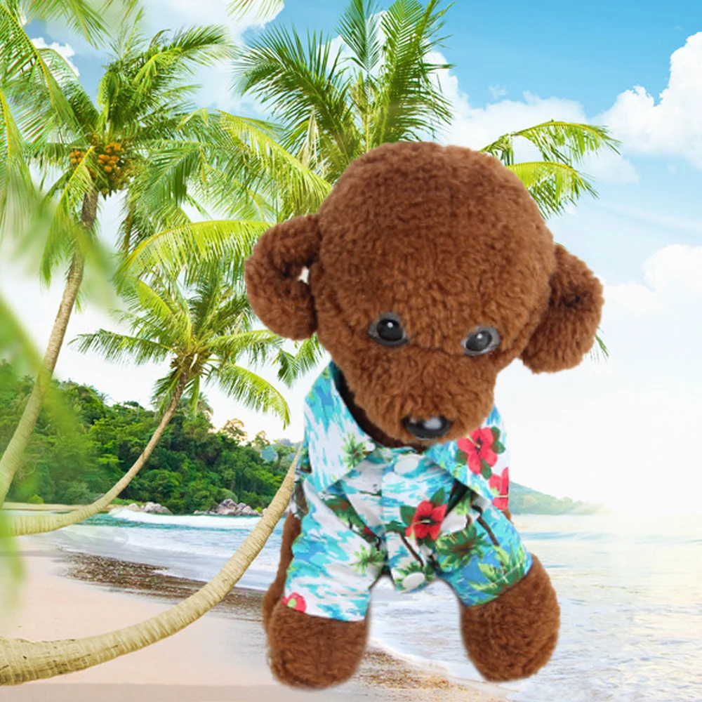 Гавайские рубашки для собак хлопковая летняя пляжная одежда майка с коротким