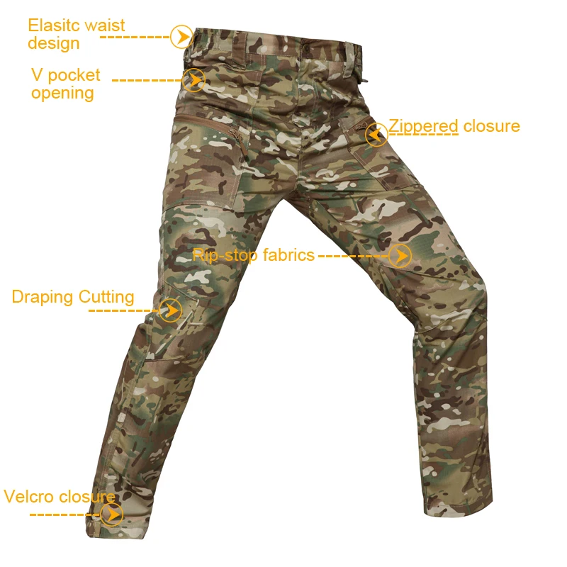 

Tactical Ripstop Cargo Pants Outdoor Pants Men Multicam & Black Camo(SKU051349)