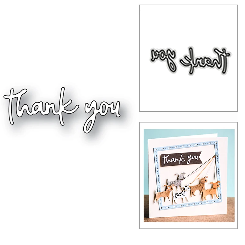 

Новинка спасибо за написанное вручную слово 2020 металлические Вырубные штампы для «сделай сам» Скрапбукинг и изготовление карт декоративно...