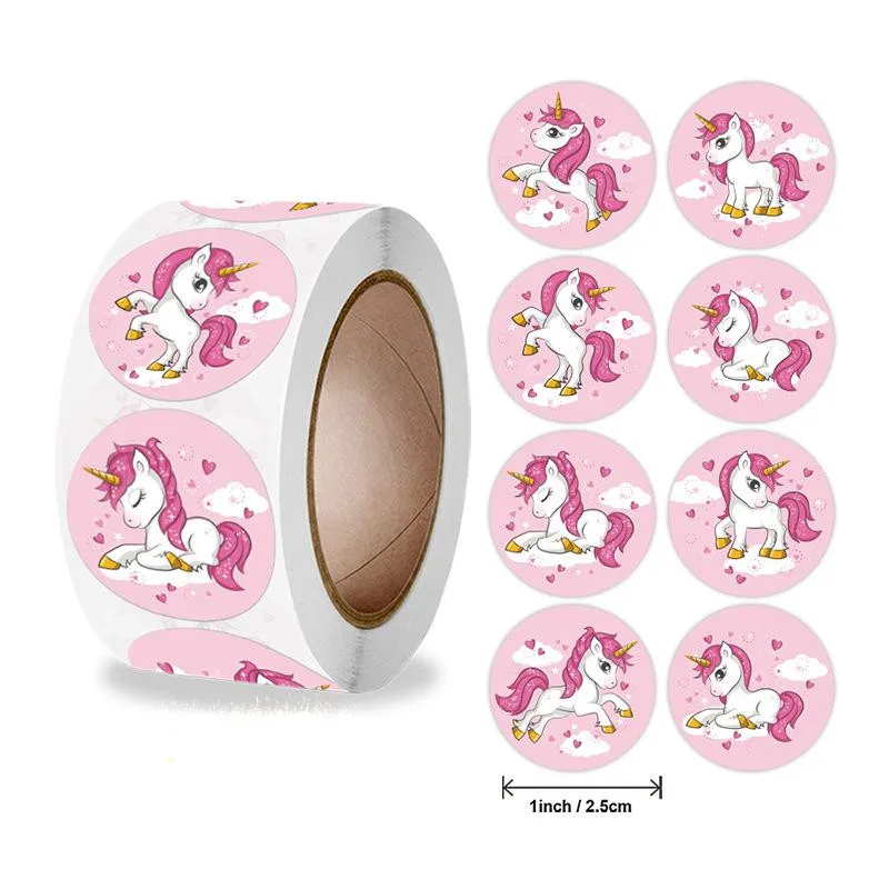 

500 Pcs/roll New Reward Sticker Reward Sticker Child Reward Roll School Reward Student Teacher Cute Animal Sticker Label