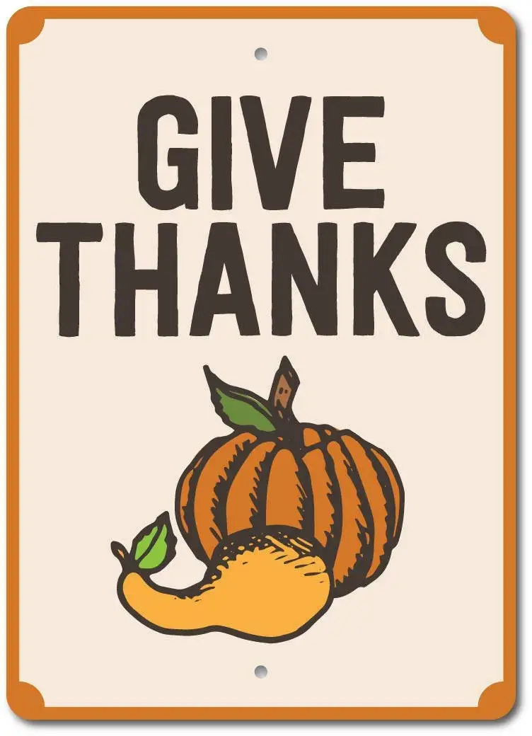 

Give Thanks Decor Give Thanks Metal Sign Holiday Wall Decor
