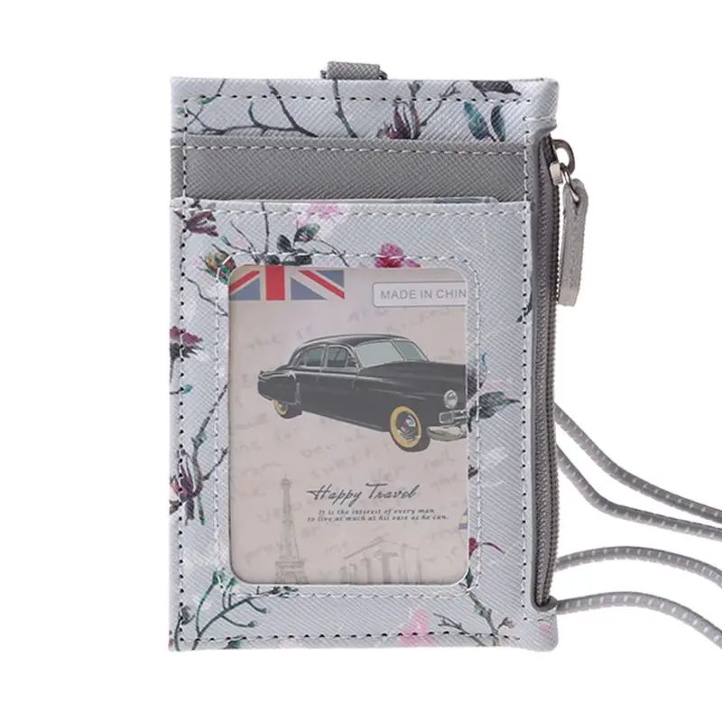 Портативный идентификационный значок держатель кредитных карт Кожаный