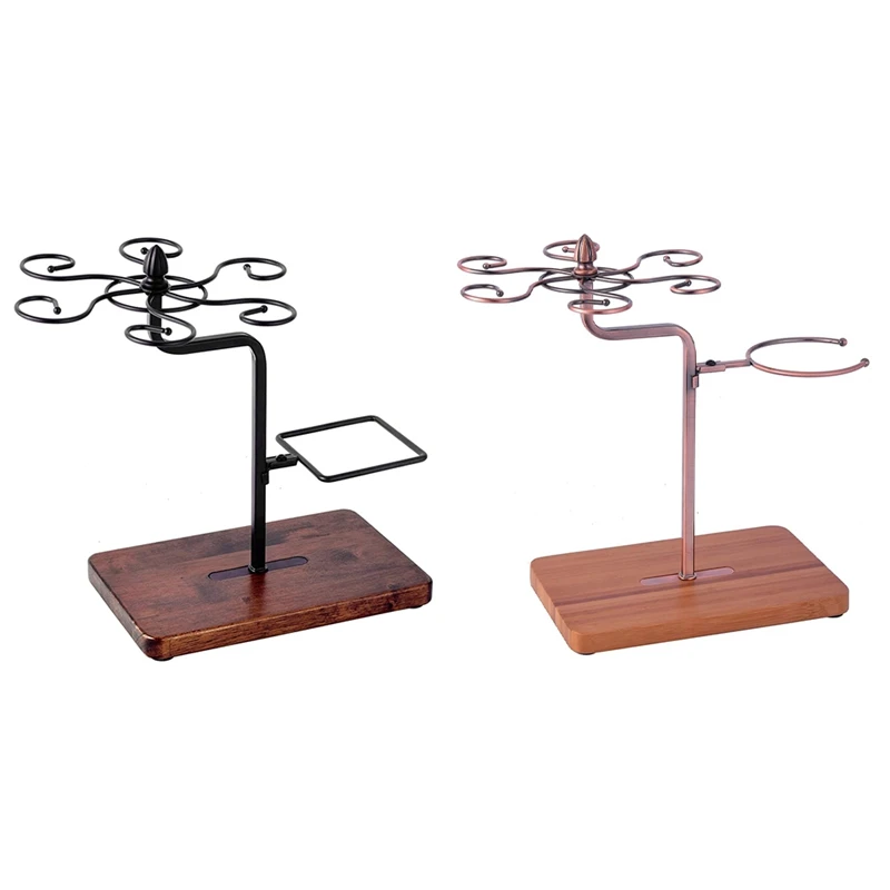 

Подставка для Винных Бокалов с крючком, вертикальная деревянная настольная подставка для кухни (1 шт.)