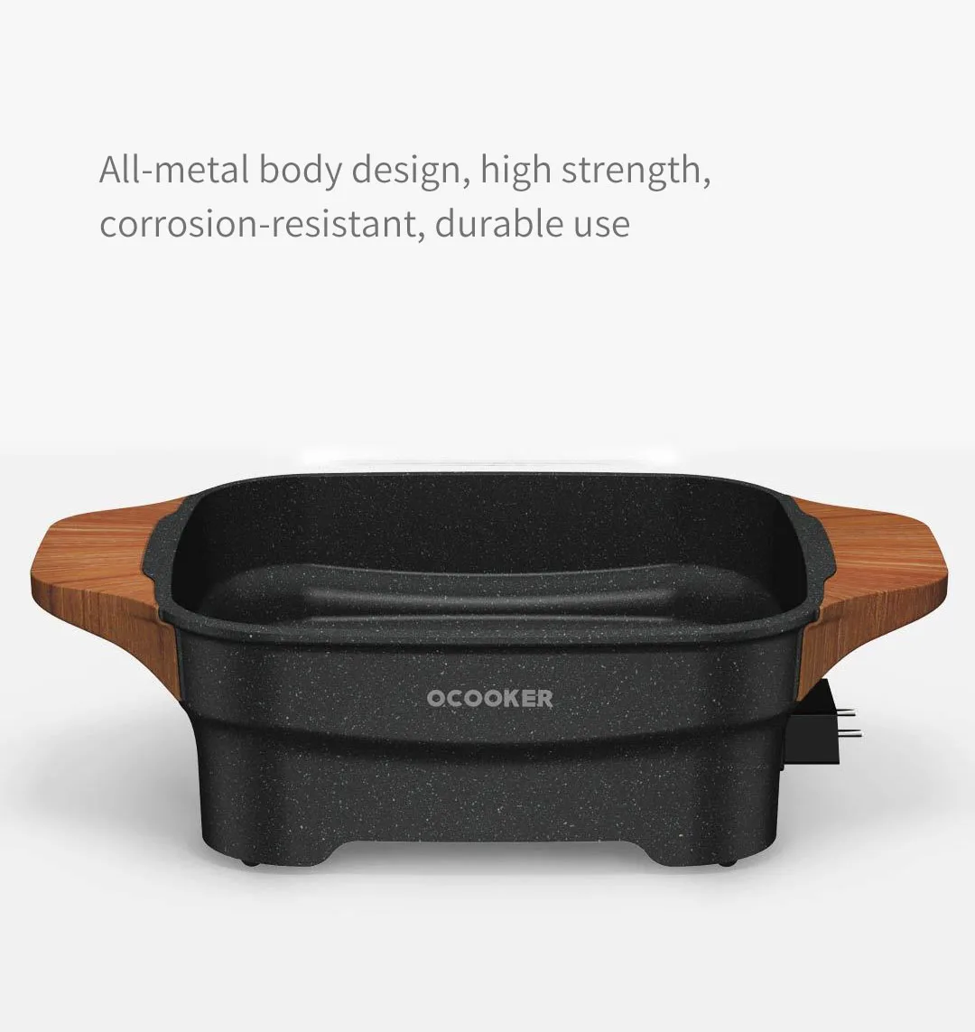 QCOOKER 4L многофункциональный бытовой электрический горячий горшок пищевой антипригарное покрытие горячий горшок
